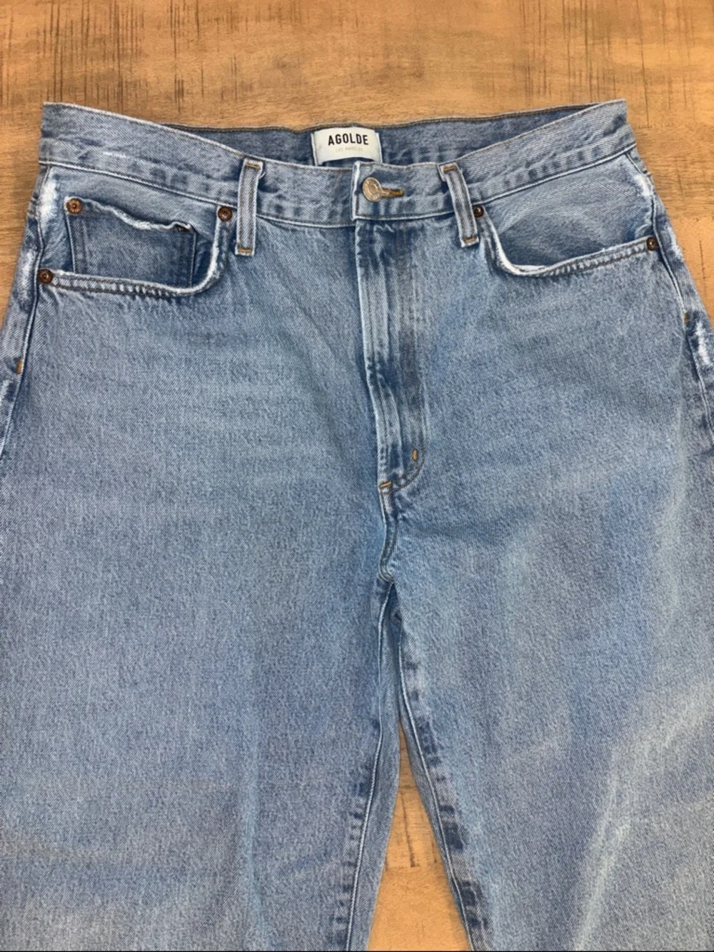 AGOLDE Balloon Leg Denim Jeans Size 30 Designer 100% Cotton Classic Bohemian - Picture 3 of 8